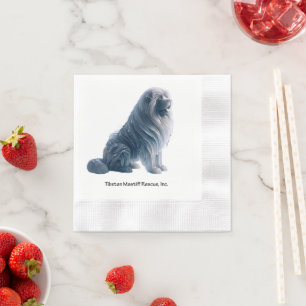 Ice Sitta Tibetan Mastiff Napkins Pappersservett