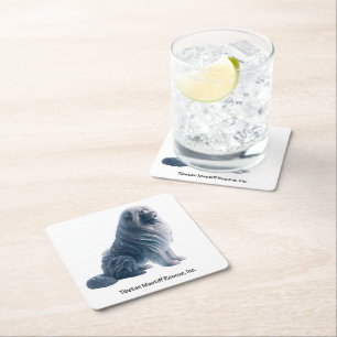 Ice Sitta Tibetan Mastiff Napkins Underlägg Papper Kvadrat