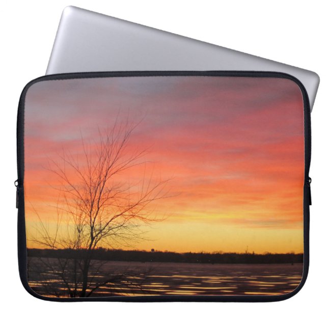 Ice Sjö Sunset Laptop sleeve (Framsidan)