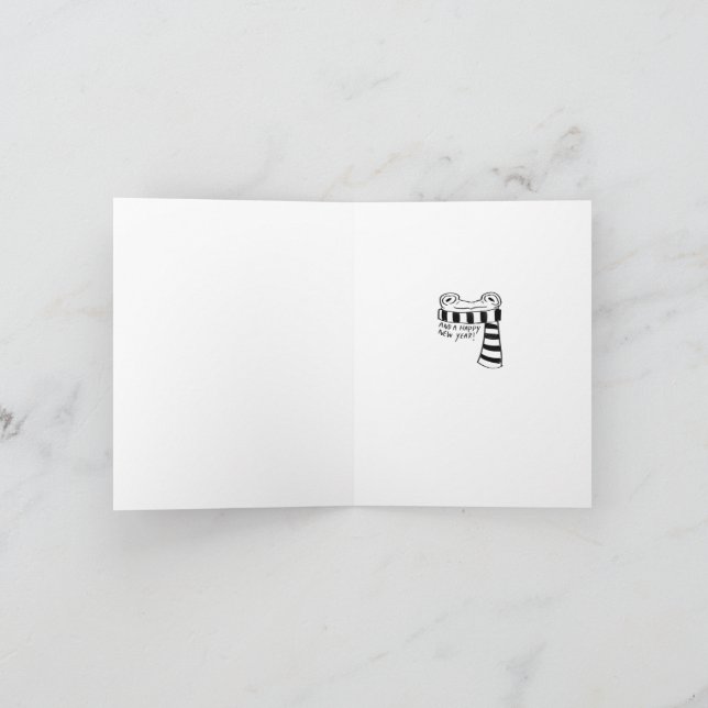 Ice Skal Frog-julkort Helgkort (Inuti)