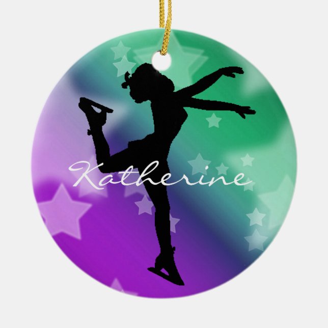 Ice Skater Figur Skater Ornament (Framsidan)