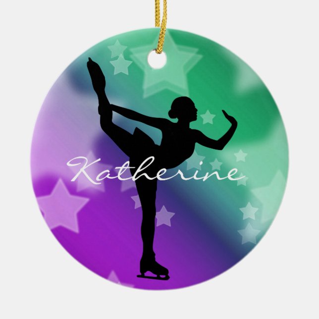 Ice Skater Figur Skater Ornament (Framsidan)