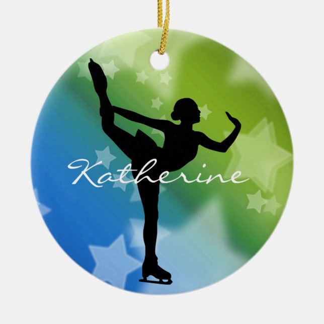 Ice Skater Figur Skater Ornament (Framsidan)