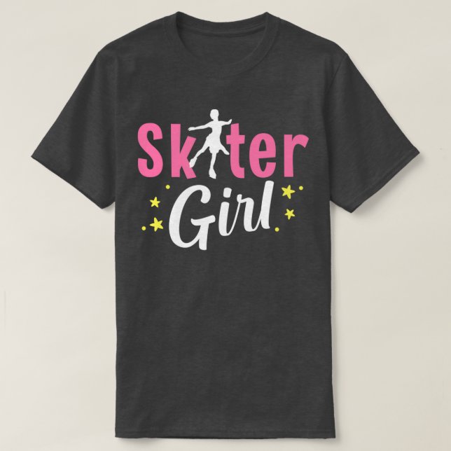 Ice Skater Girl Figur Ice Skating Winter Sports I T Shirt (Design framsida)