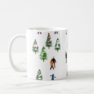 Ice Skater Gräs ice rockchristmas vintertid Kaffemugg