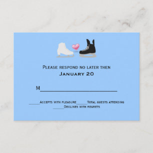 Ice Skaters Bröllop OSA Card Kort