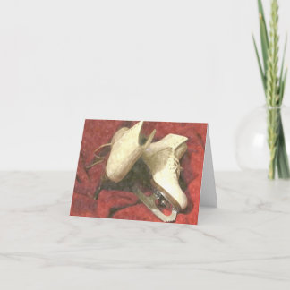 ICE SKATES AT REST THANK YOU Card Kort