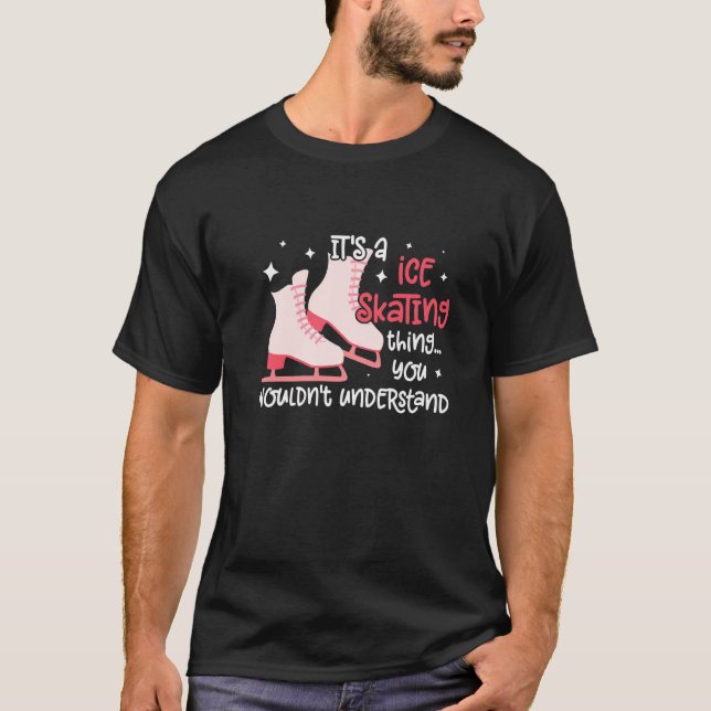 Ice Skates Ice Skating Figure Skating Girl Skaters T Shirt (Framsida)