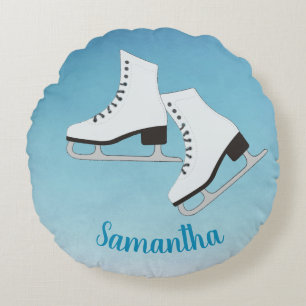 Ice Skates Rund Kudde