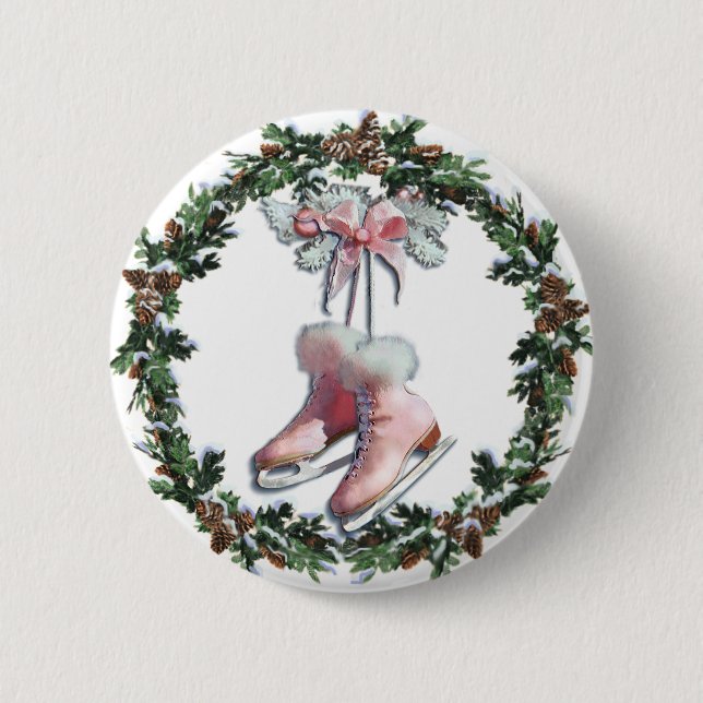 ICE SKATES & WREATH by SHARON SHARPE Knapp (Framsida)