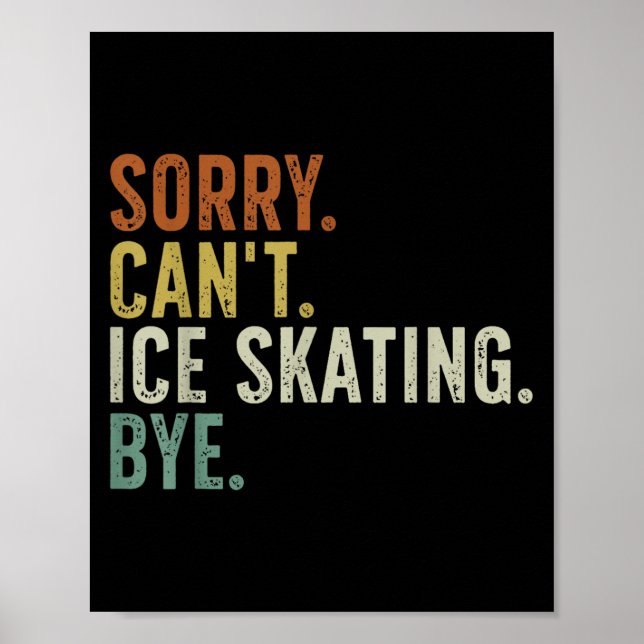 Ice Skating Adjö T-shirt.png Poster (Framsidan)