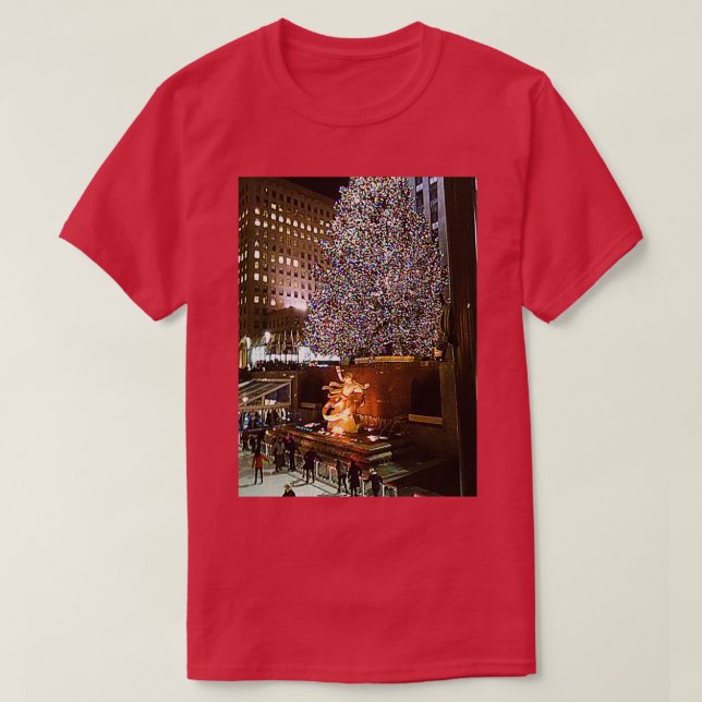 Ice Skating at Rockefeller Center NYC NY T Shirt (Design framsida)