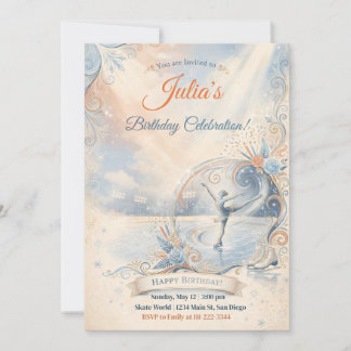 Ice Skating Birthday Invitation |  Inbjudningar