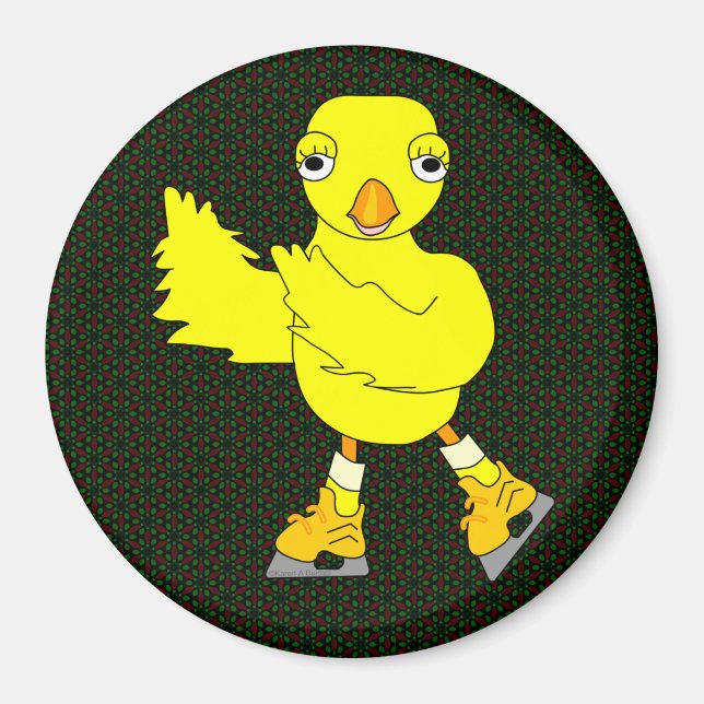 Ice Skating Chick Magnet (Framsidan)