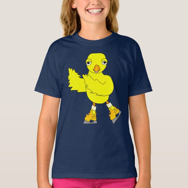 Ice Skating Chick T Shirt (Framsida)