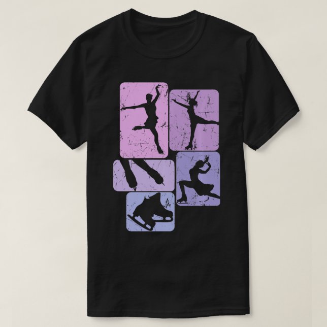 Ice Skating Figur Skater Girl Women T Shirt (Design framsida)