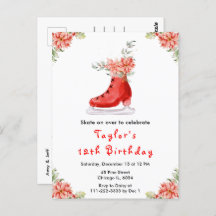 Ice Skating Födelsedagsfest Red