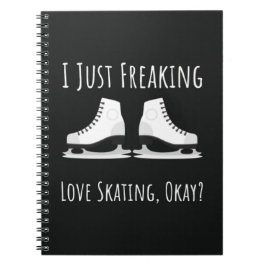 Ice Skating Gift Ideas Skater Winter Sports Female Anteckningsbok