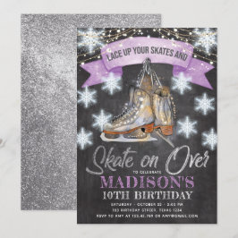 Ice Skating Girl Birthday Inbjudningar