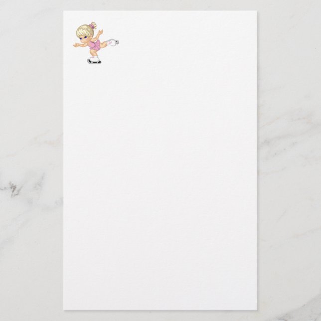 Ice Skating Girl Brevpapper (Framsida)