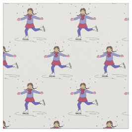 Ice Skating Girl Figur Skater Tyg