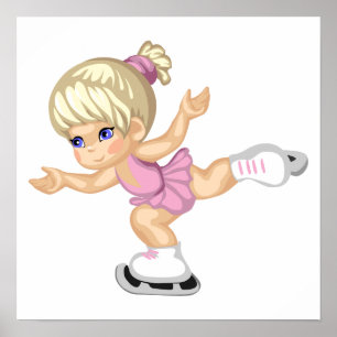 Ice Skating Girl Poster