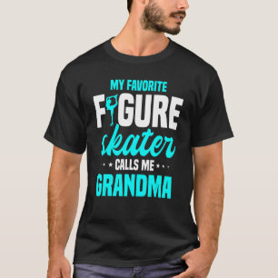 Ice Skating Grandma Skater Ice Skates Figur Skati T Shirt