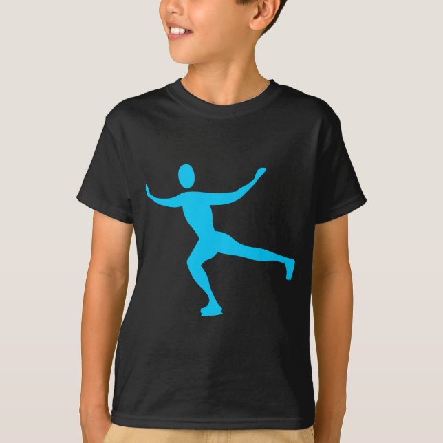 Ice Skating - Himlar Blue Tee Shirt (Framsida)