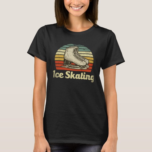 Ice Skating Ice Skates T Shirt (Framsida)