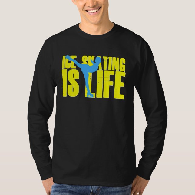 Ice Skating Is Life Ice Skater Figure Skater Girls T Shirt (Framsida)