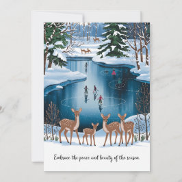 Ice Skating - julkort