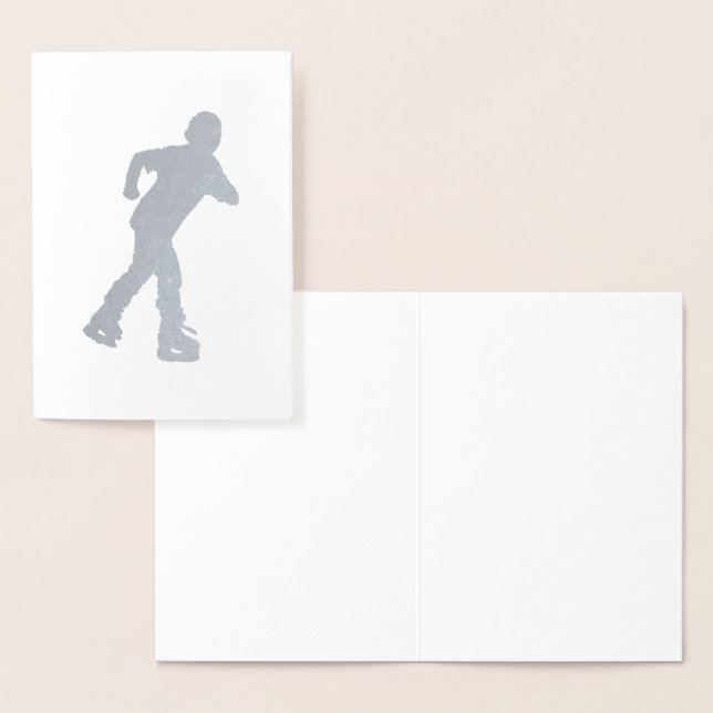 Ice Skating Kid-kort Folierat Kort (Display)