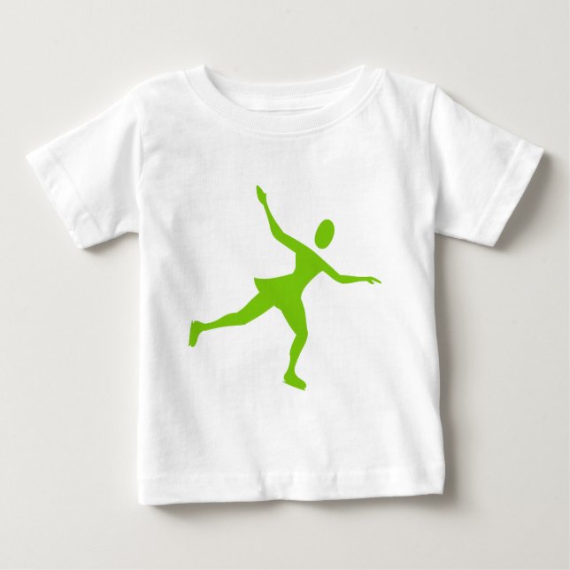 Ice Skating - Martian Grönt Tee Shirt (Framsida)