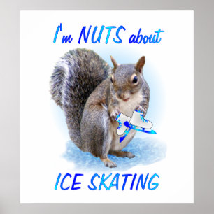 Ice Skating Nöt Poster