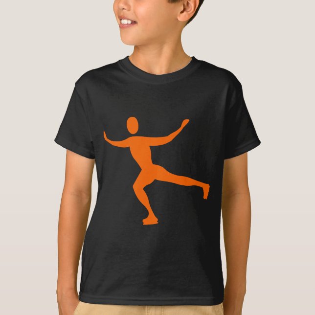 Ice Skating - Orange Tee Shirt (Framsida)