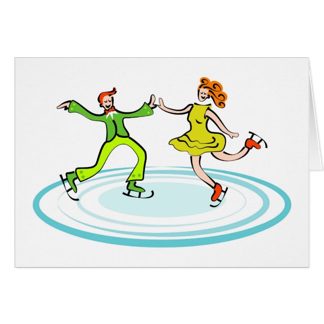 Ice Skating par Hälsningskort (Framsidan Horizontal)