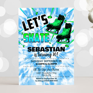 Ice Skating Party bjudande Boy Ice Skate Inbjudan