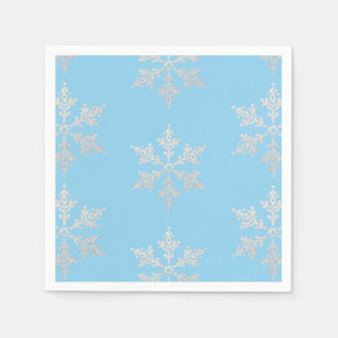 Ice Skating Party Snowflake Glitter Pappersservett
