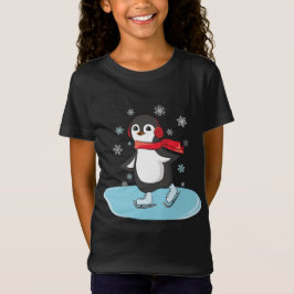 Ice Skating Penguin T Shirt