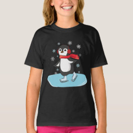 Ice Skating Penguin T Shirt