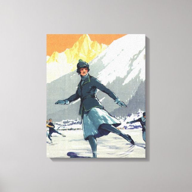 Ice Skating - PLM Olympic Promo Poster Canvastryck (Framsida)