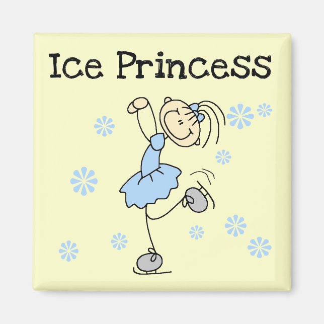 Ice Skating Princess Tshirts och Gifts Magnet (Framsidan)
