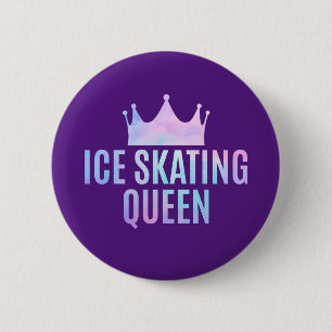 Ice Skating Queen - Ice Skating Älskare Knapp
