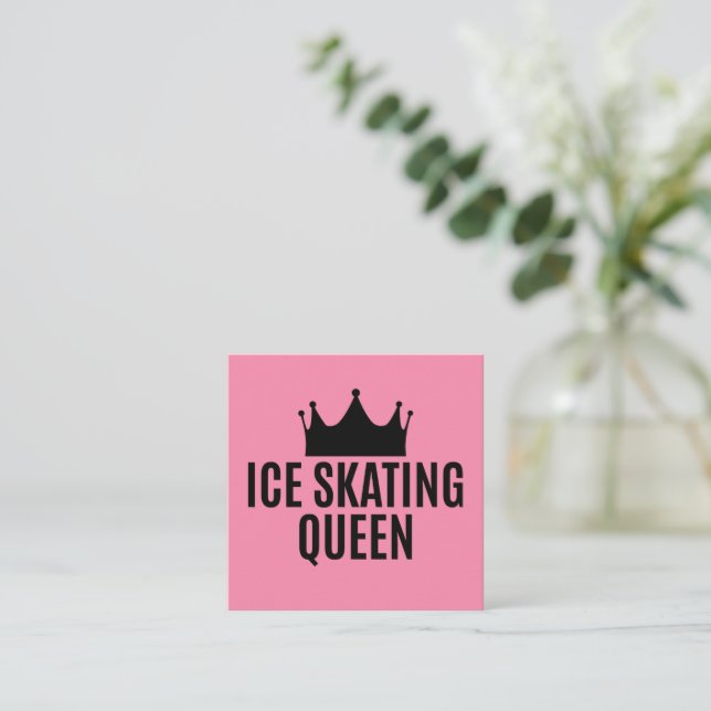 Ice Skating Queen - Ice Skating Fyrkantigt Visitkort (Stående Fram)