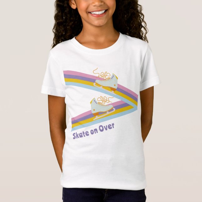 Ice Skating Retro Birthday Photo T Shirt (Framsida)