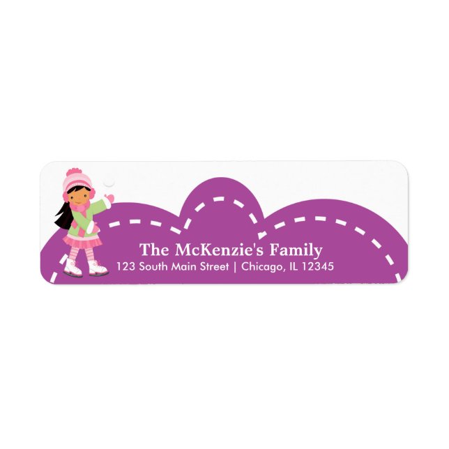 Ice Skating Returadress Etikett (Framsidan)