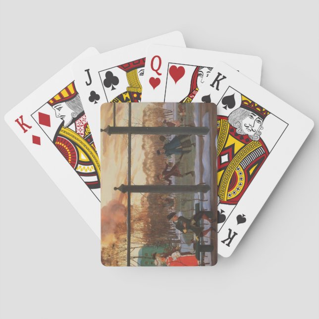 Ice Skating Rink in Winter (av Konstantin Somov) Casinokort (Baksidan)