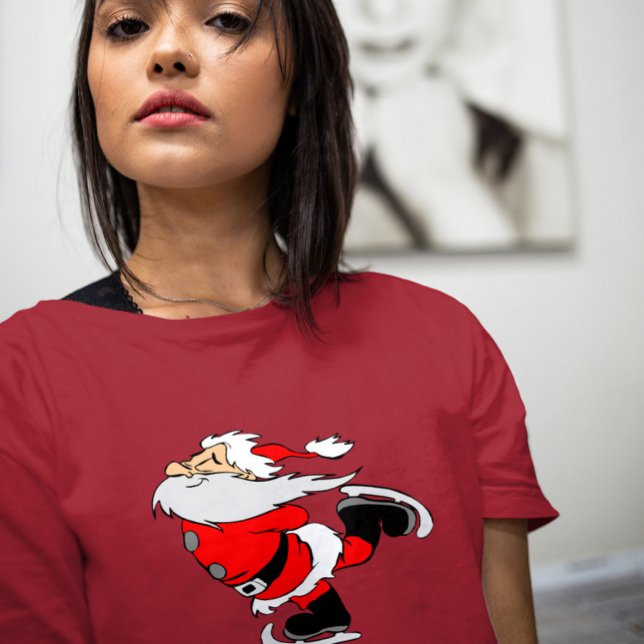 ICE SKATING SANTA CHRISTMAS T-SHIRTS (Skapare uppladdad)