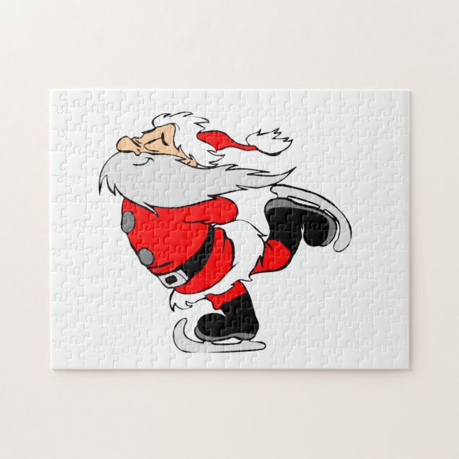 Ice Skating Santa Pussel (Horisontell)