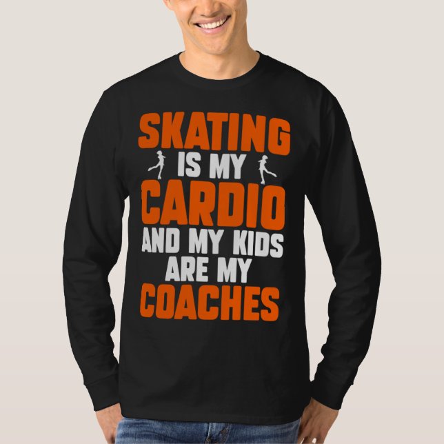 Ice Skating Speedskating Mom Cardio and Kids Are M T Shirt (Framsida)